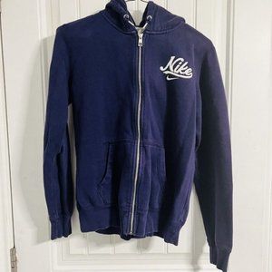 Nike Jacket Womens Purple Long Sleeve Full Zipper Hoodie Violet Outdoors Medium